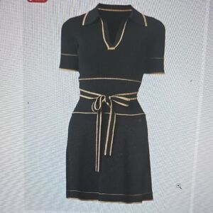 Shoshanna Black Dress with Tan Trim Size Small - From NIEMANN MARCUS